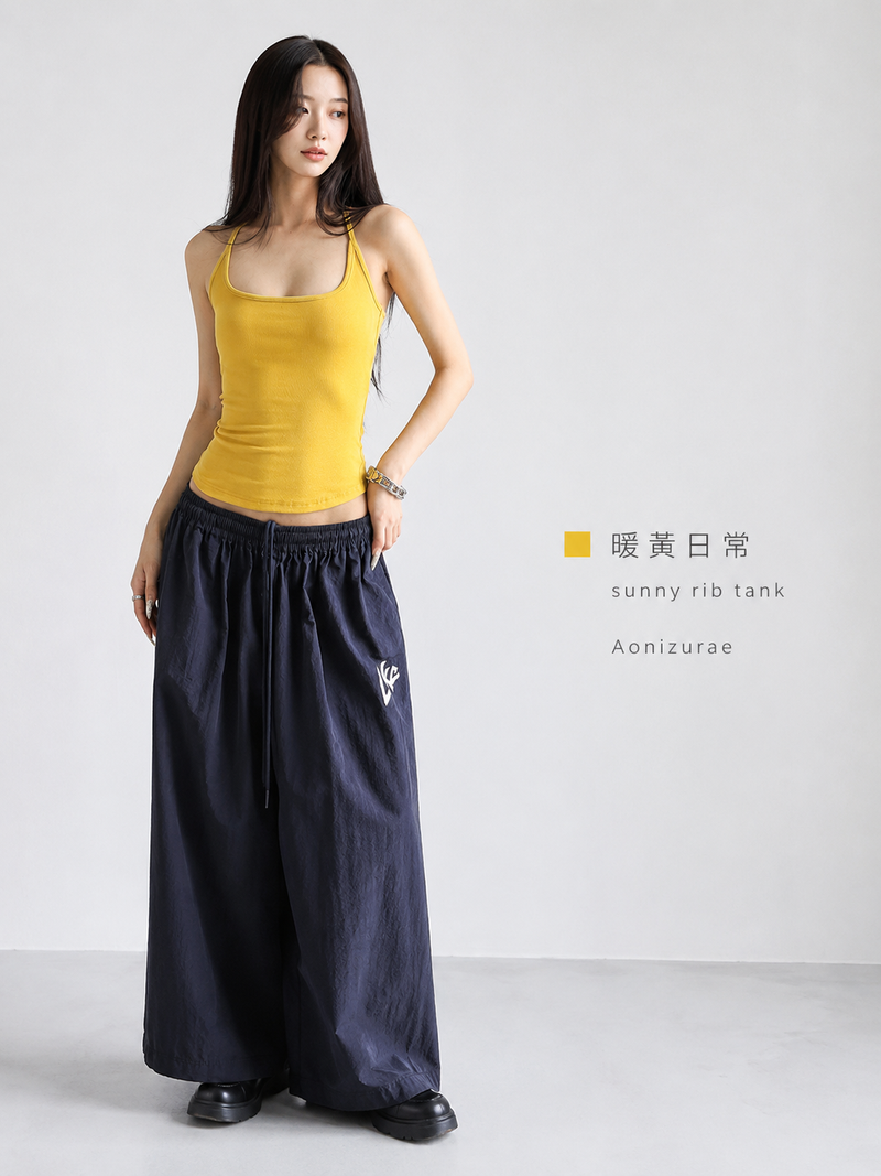 S-XL 修身顯線條工字背細肩帶背心