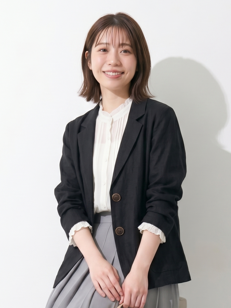 「多色」M-2XL 棉麻單排扣翻領短版西裝外套
