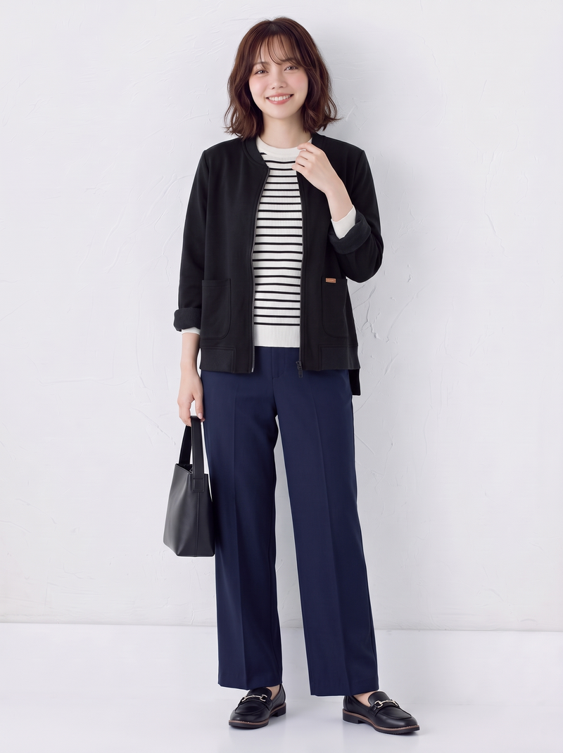 「兩色」「秋季新品 」M-4XL 寬鬆圓領大口袋夾克