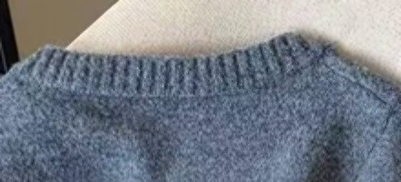 「秋季新品 」撞色羅紋愛心刺繡針織開襟衫