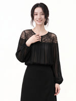「兩色」「秋季新品 」S-2XL 釘珠刺繡壓褶襯衫