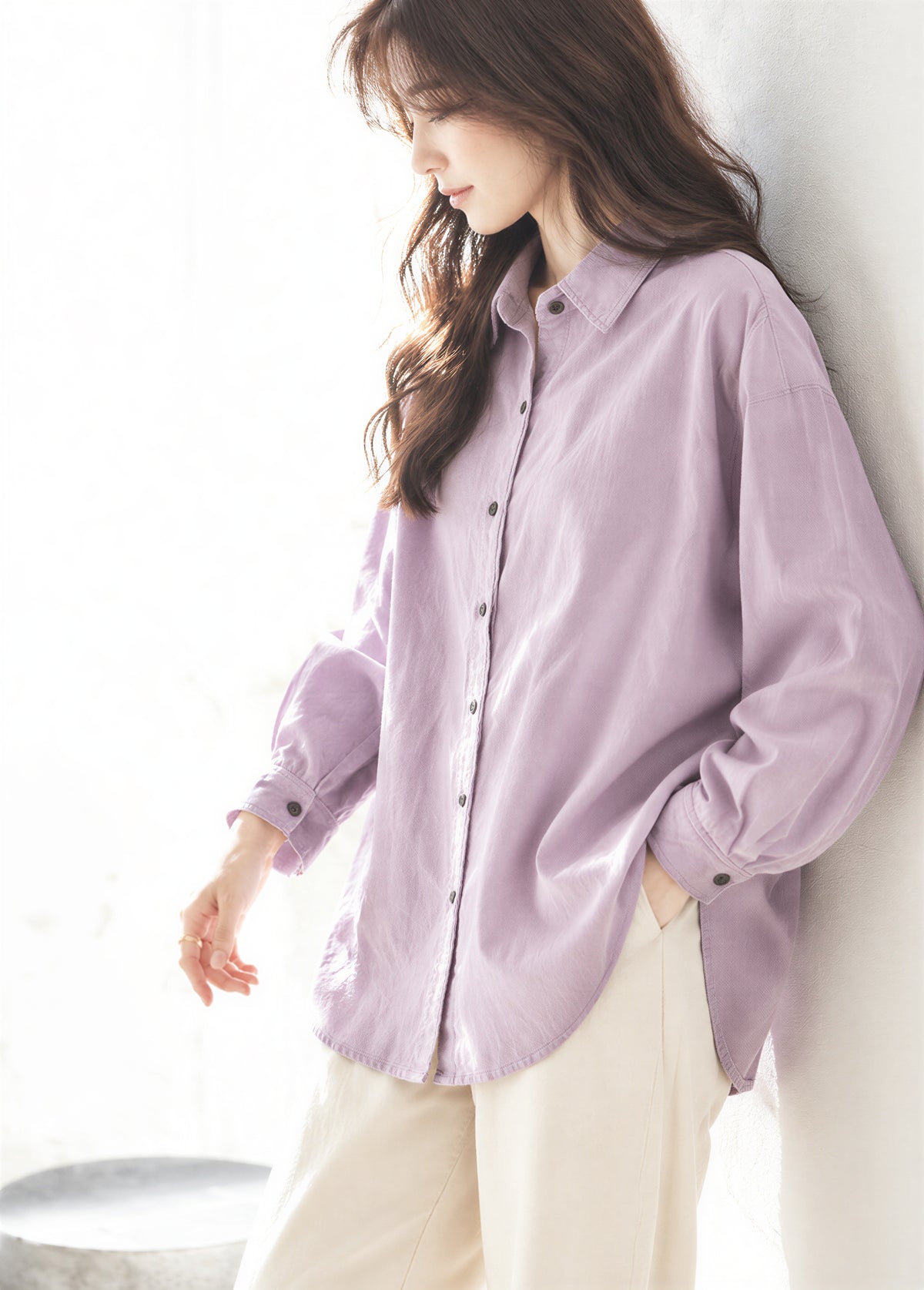 「兩色」「秋季新品 」M-2XL 品質燈芯絨襯衫長袖 | 寬鬆落肩翻領襯衫