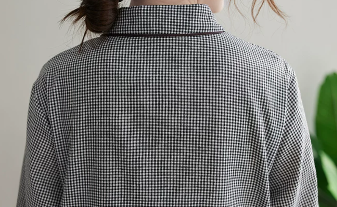 「秋季新品 」「兩色」M-2XL 寬鬆A字擺立體剪裁襯衫洋裝