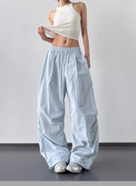 S-XL 「7色」抽繩鬆緊腰 | 立體廓形寬褲工裝褲