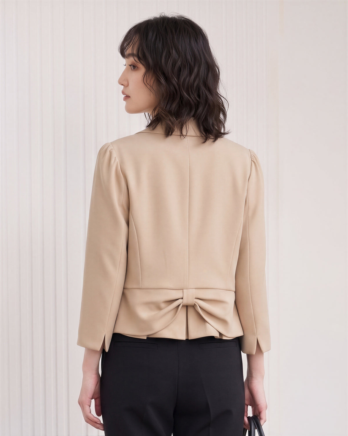 「秋季新品 」「兩色」S-2XL 品質短版開襟七分袖西裝外套