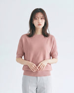 「3色」S-XL 寬鬆落肩羅紋針織衫