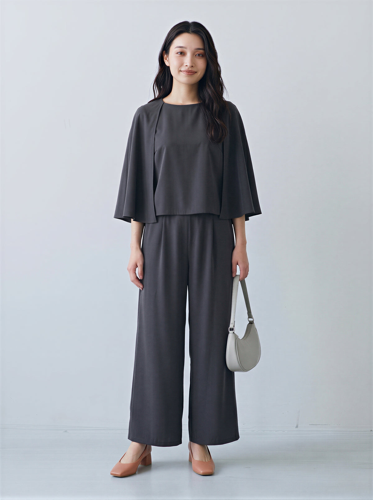「秋季新品 」「多色」S-2XL 品質兩件式 斗篷袖上衣+長褲 套裝