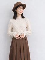「秋季新品 」木耳邊立領蕾絲感打底衫