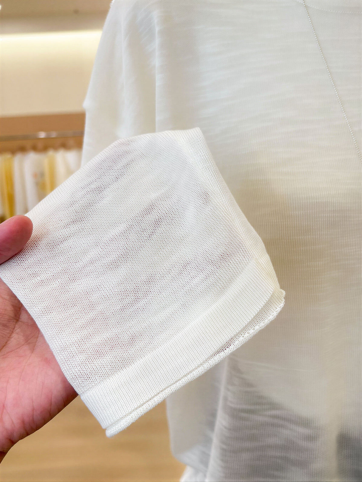 S-XL 白色輕透疊穿 | 寬鬆長袖T恤