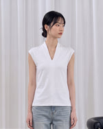 S-XL V領修身簡約 | 氣質無袖T恤