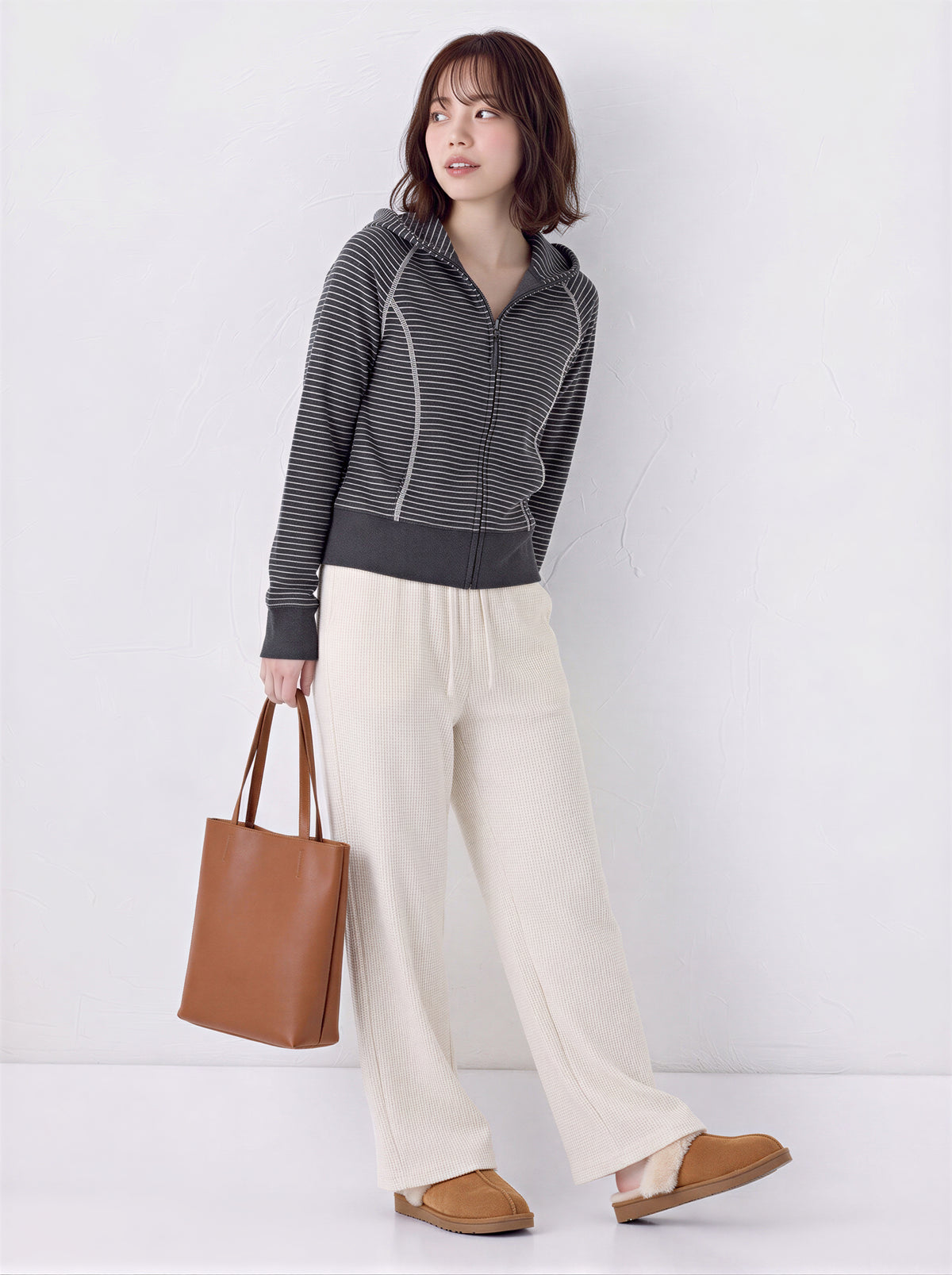 「秋季新品 」S-XL 條紋連帽拼線衛衣