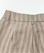 「秋季新品 」「2色」S-L 高腰打褶寬褲