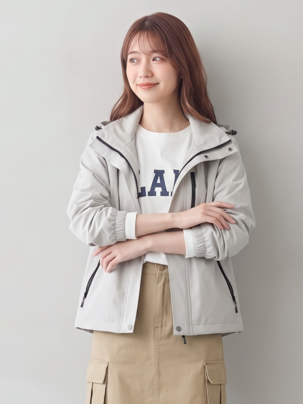 「秋季新品 」「兩色」S-2XL 連帽短版立體剪裁機能外套