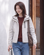 「秋季新品 」「兩色」S-2XL 連帽短版立體剪裁機能外套