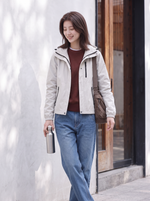 「秋季新品 」「兩色」S-2XL 連帽短版立體剪裁機能外套