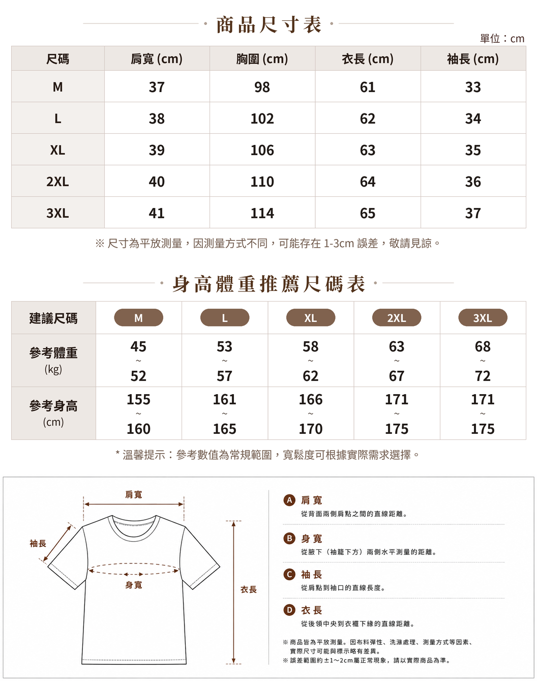 M-3XL 藍色圓領 | 壓褶收腰襯衫 size chart 1