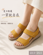 魔鬼氈寬帶厚底涼鞋
