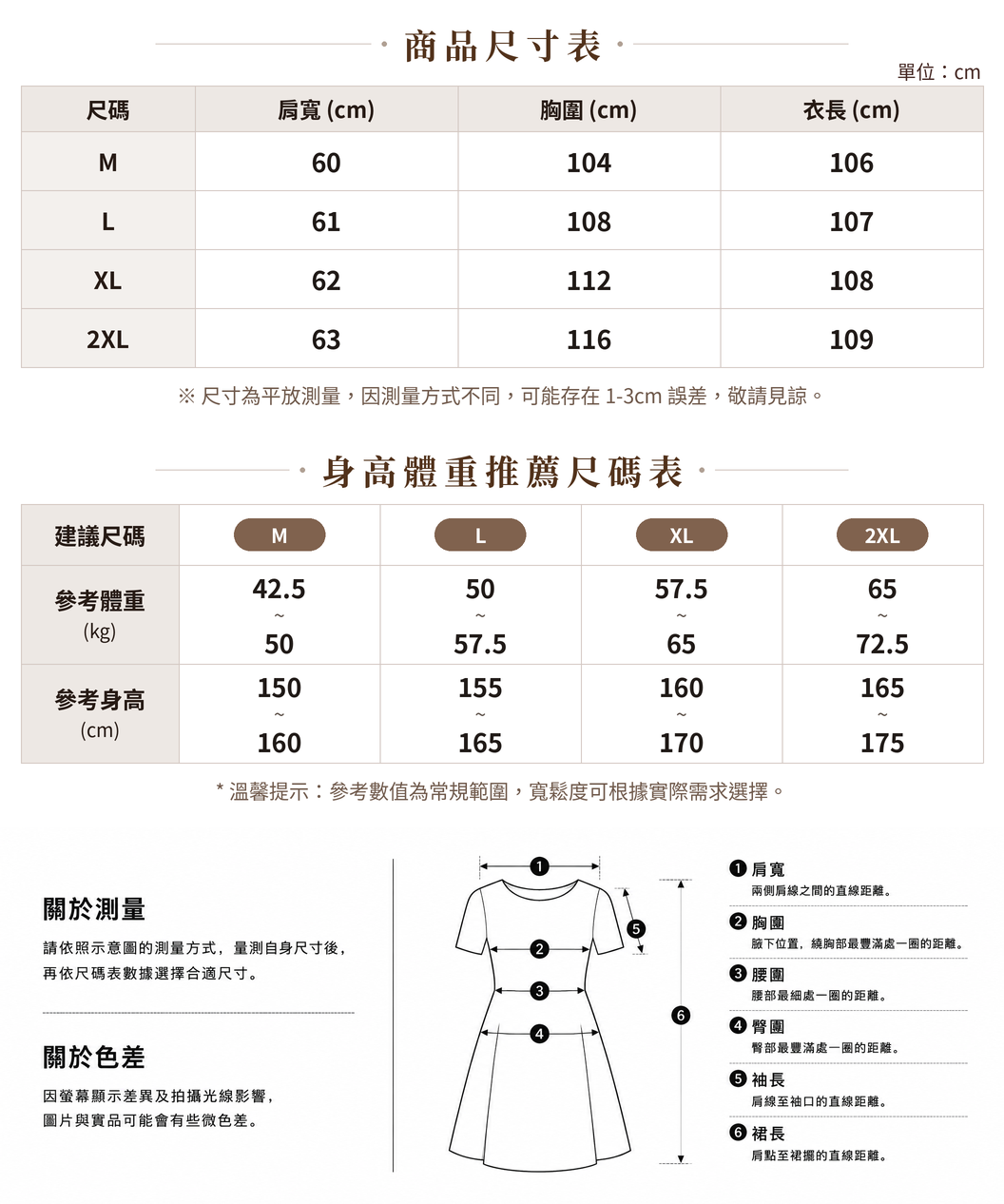 「3色」気質棉麻圓領 | 繫帶收腰中長款短袖洋裝 size chart 1