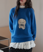「秋季新品 」 S-XL 白色蕾絲拼接 | 木耳邊疊穿內搭長袖上衣