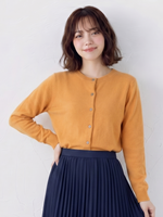 「多色」S-2XL 圓領單排扣修身針織開襟衫