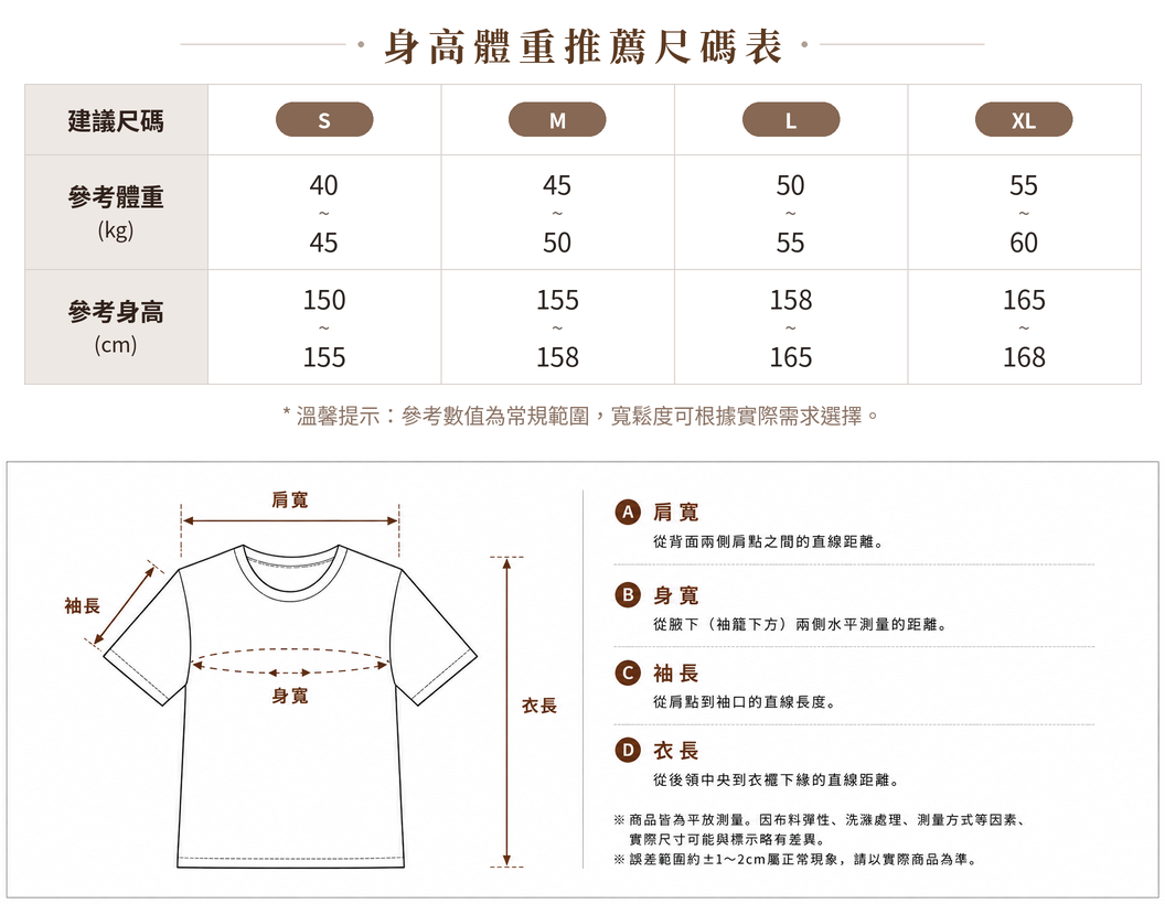立體壓褶荷葉袖蛋糕襯衫 size chart 1