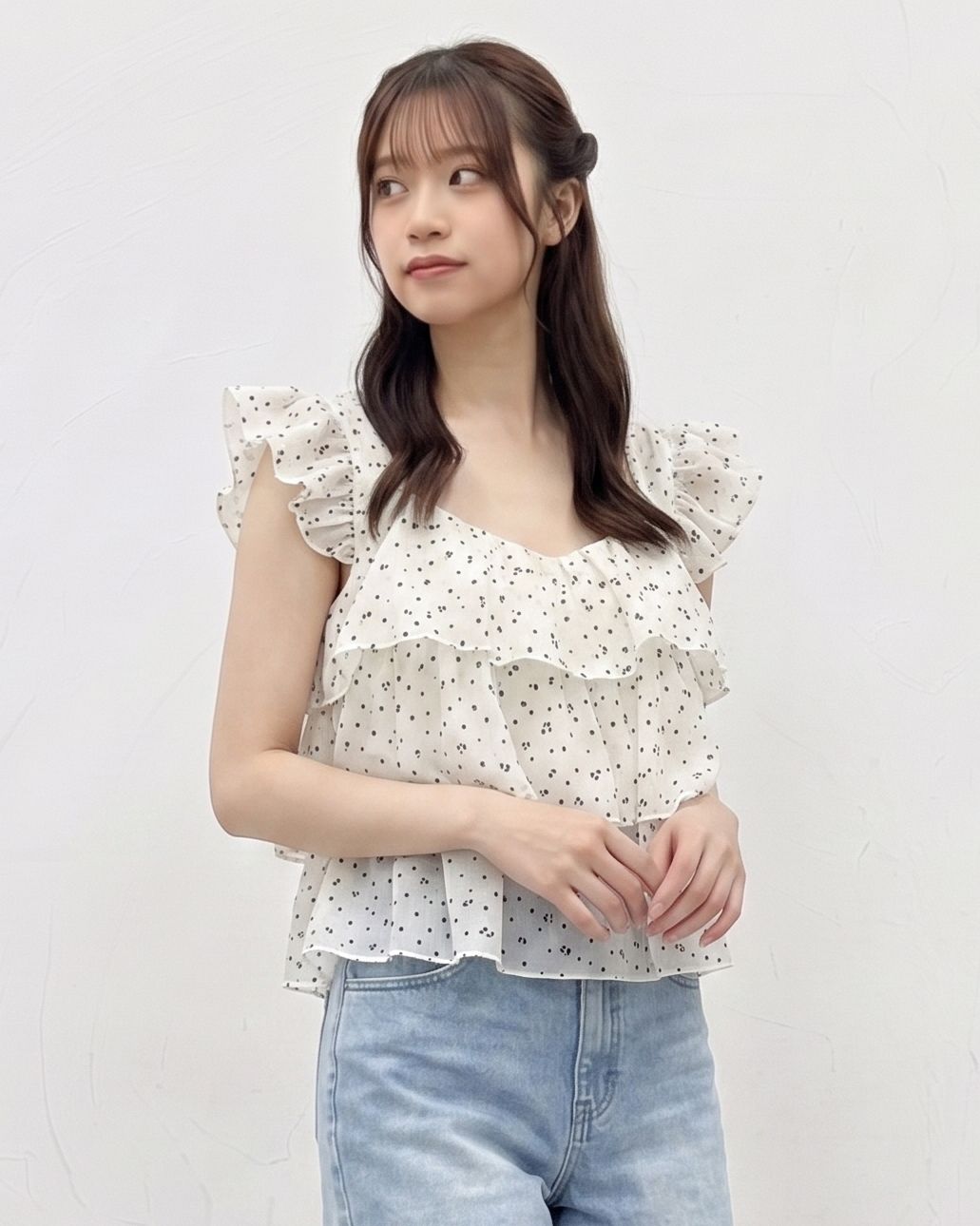 清凉夏日 荷葉飛袖 |方領叠層襯衫