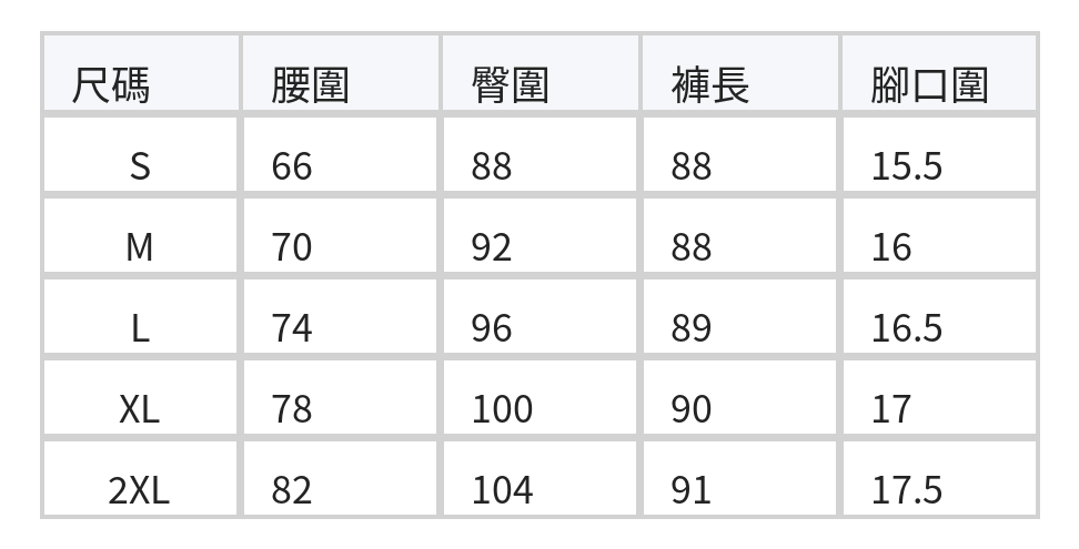 不易皺舒適面料 | 高腰直筒九分菸管褲 size chart 1