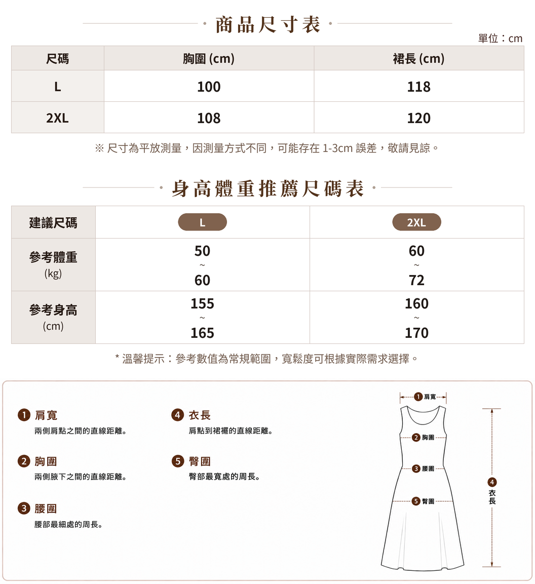 灰色細肩帶不規則拼接 | 層疊裙襬無袖背心洋裝 size chart 1