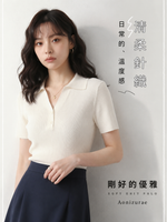 翻領坑條 | 修身針織衫