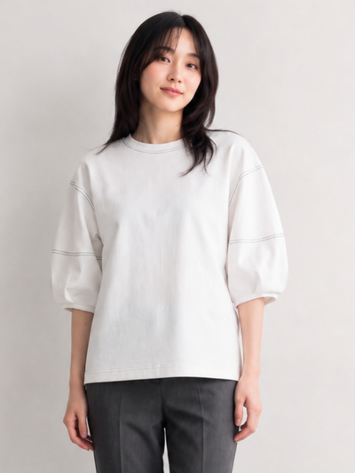 「兩色」M-XL 撞色明線休閒衛衣