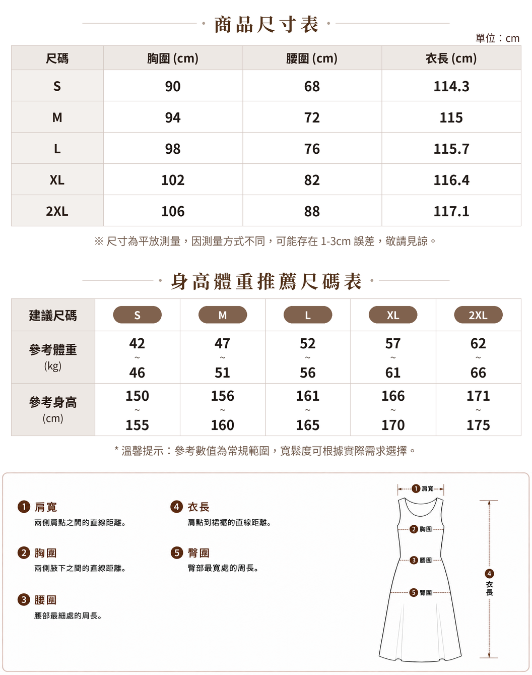 「兩色」S-2XL V領細肩帶分層荷葉邊吊帶洋裝 size chart 1