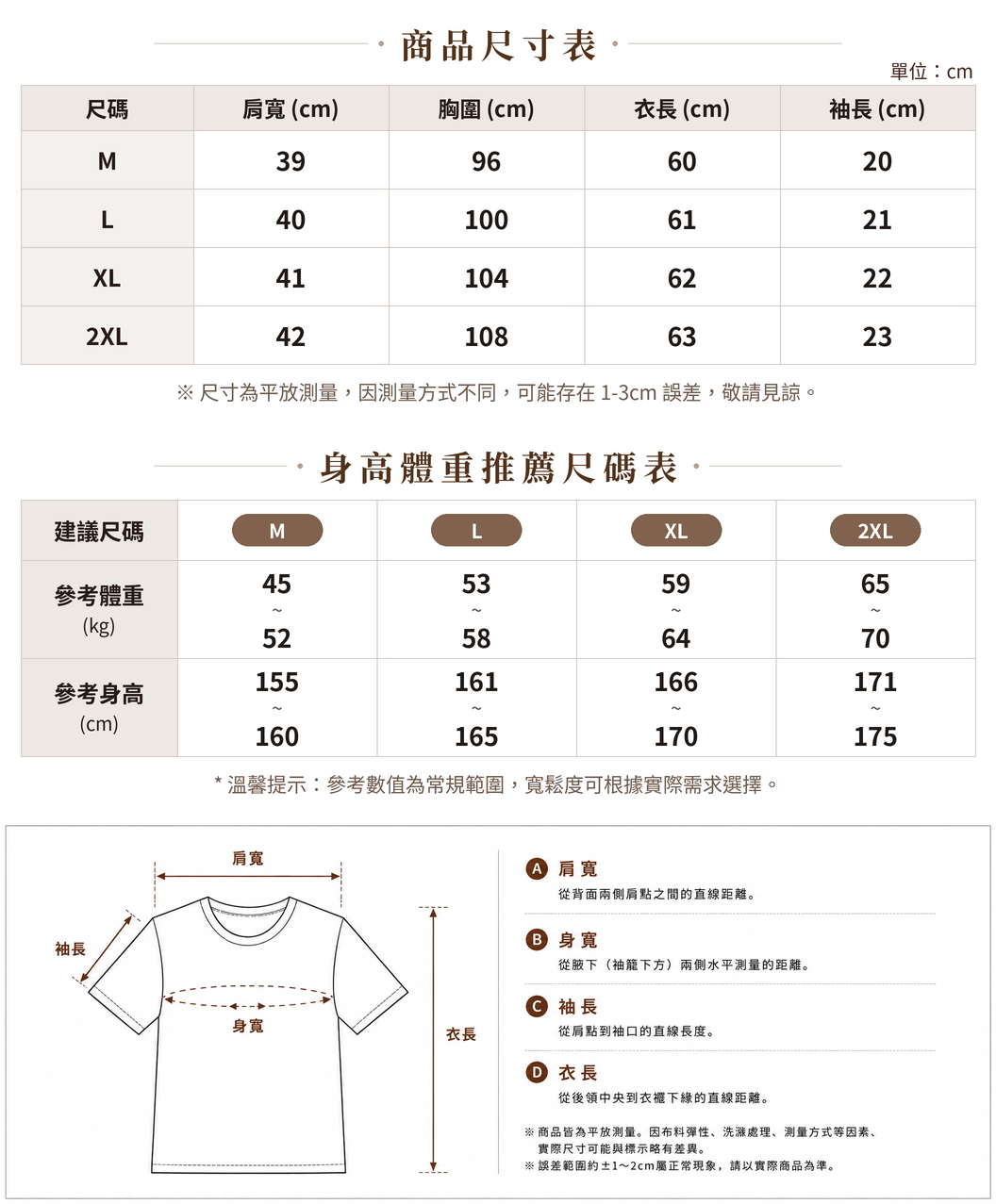 「兩色」M-2XL 純棉甄選 | 壓褶拼接鏤空紋理短袖襯衫 size chart 1
