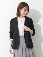 「多色」M-2XL 棉麻單排扣翻領短版西裝外套