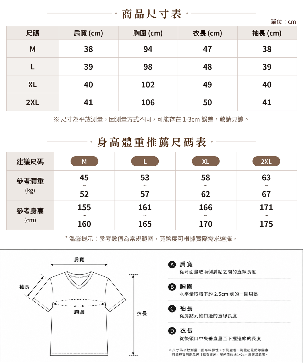 M-2XL 純棉甄選鏤空 | 刺繡V領荷葉下擺襯衫 size chart 1