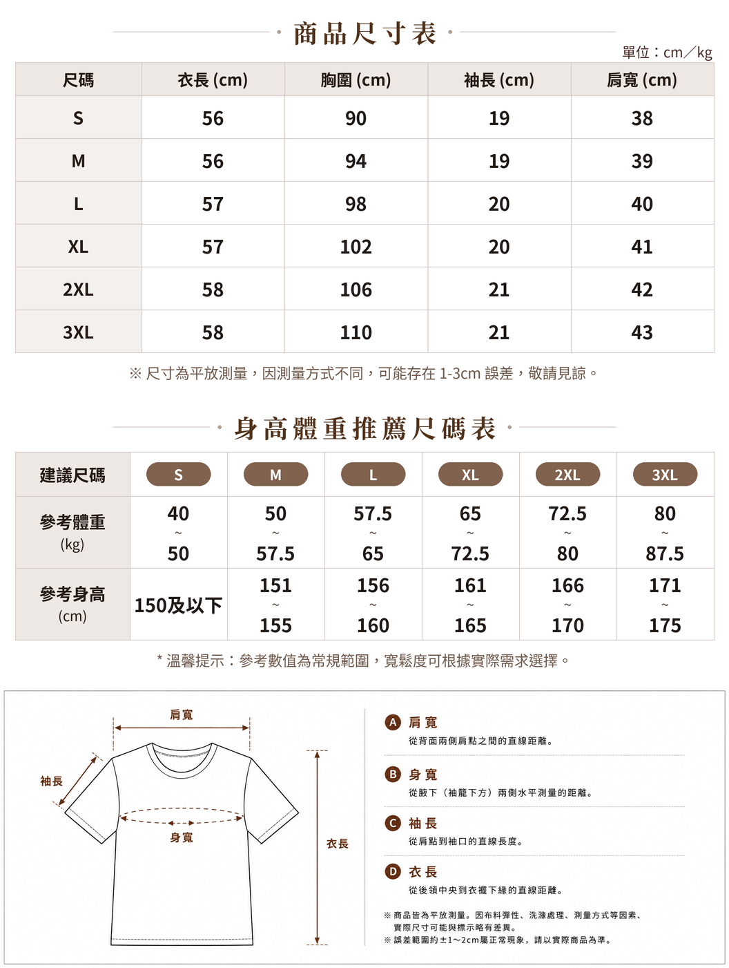 S-3XL 灰色寬鬆落肩 | 動物線描印花短袖T恤 size chart 1