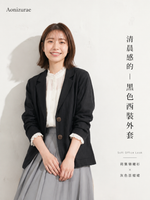 「3色」M-2XL 棉麻單排扣翻領短版西裝外套