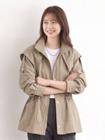 「兩色」「秋季新品 」 S-2XL 連帽抽繩廓形風衣