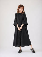 「秋季新品 」M-L 寬鬆廓形荷葉袖襯衫長袖洋裝