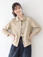 「兩色」「秋季新品 」M-2XL 翻領單排扣寬鬆外套