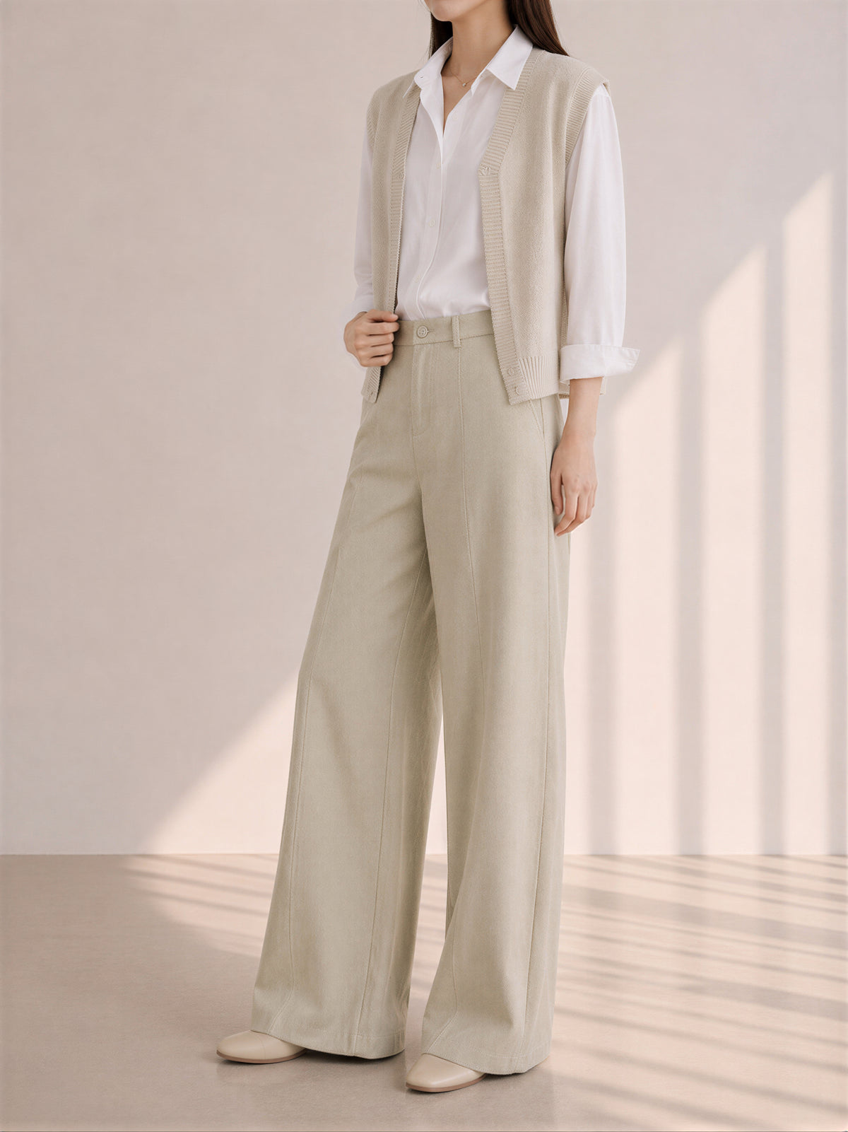 「秋季新品 」「4色」S-XL 高腰垂墜拖地寬褲