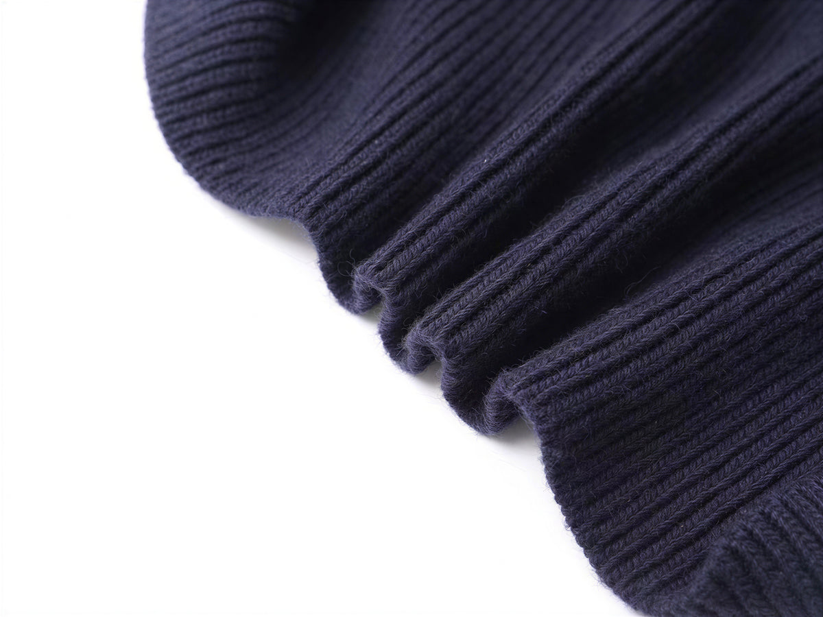 「秋季新品 」 S-2XL 牛仔拼接立領假兩件針織外套