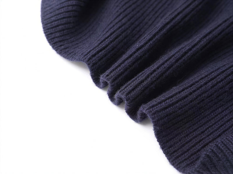 「秋季新品 」 S-2XL 牛仔拼接立領假兩件針織外套