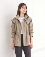 「兩色」「秋季新品 」 S-2XL 連帽抽繩廓形風衣