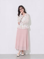 「秋季新品 」S-XL V領壓褶碎花襯衫