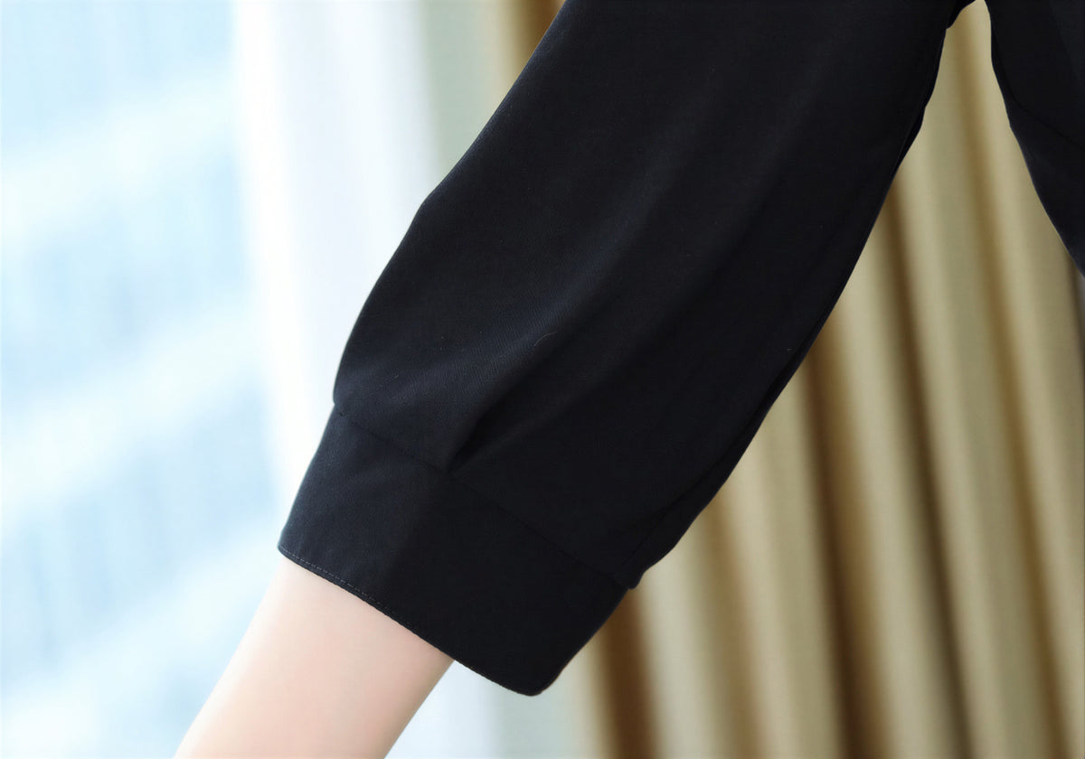 「秋季新品 」 S-2XL  V領收腰中長洋裝