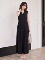 「秋季新品 」「兩色」S-2XL 品質兩件式 網紗拼袖上衣 + 寬褲連身褲 套裝