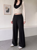 「秋季新品 」「3色」S-XL 高腰垂墜感直筒寬褲