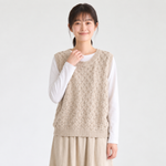 「秋季新品 」「兩色」提花肌理寬鬆背心