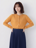 「多色」S-2XL 圓領單排扣修身針織開襟衫