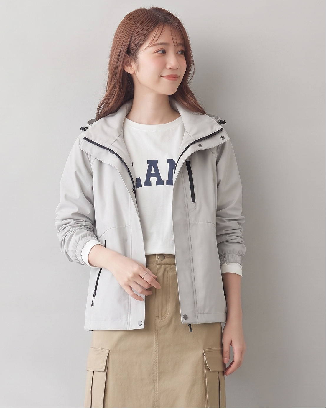 「秋季新品 」「兩色」S-2XL 連帽短版立體剪裁機能外套